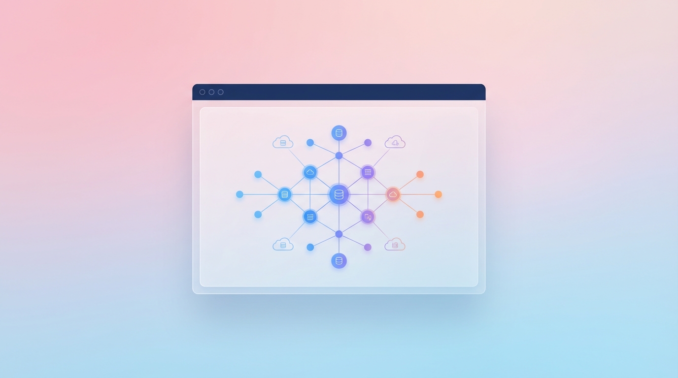 Network graph visualization of AI-ready enterprise data architecture
