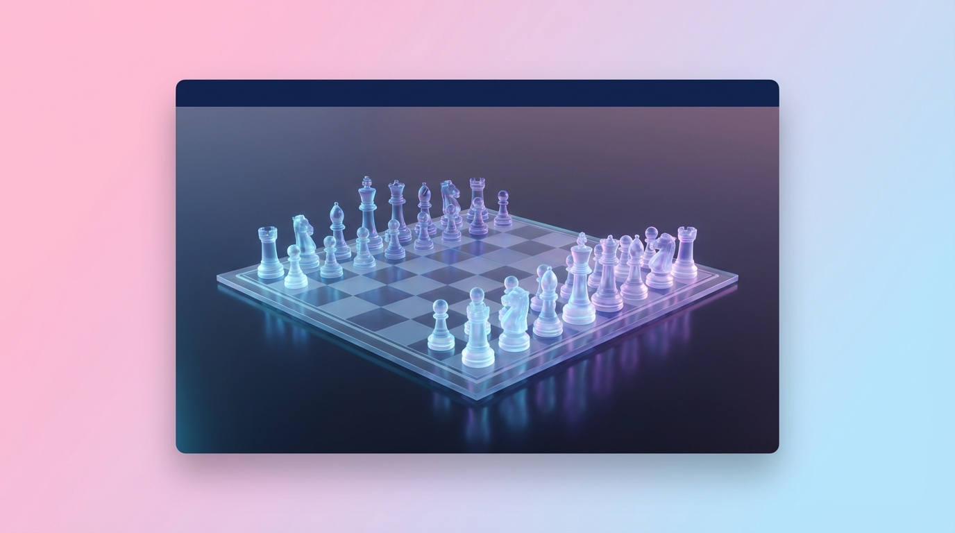 Digital chessboard illustrating game theory strategy