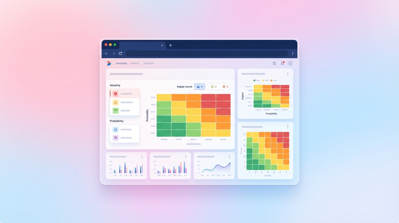Risk severity matrix dashboard for post-deal technical roadmaps
