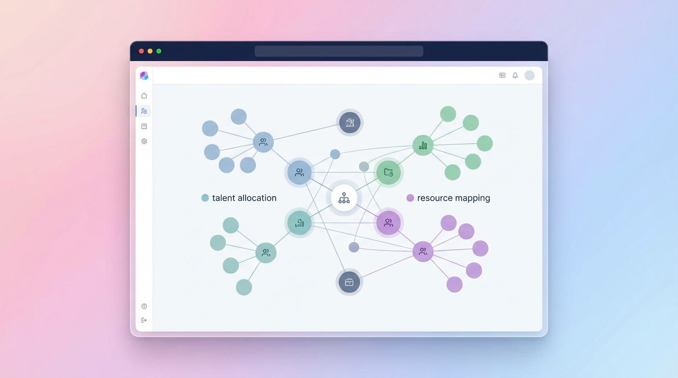 Resource mapping dashboard illustrating the modern private equity operating team structure