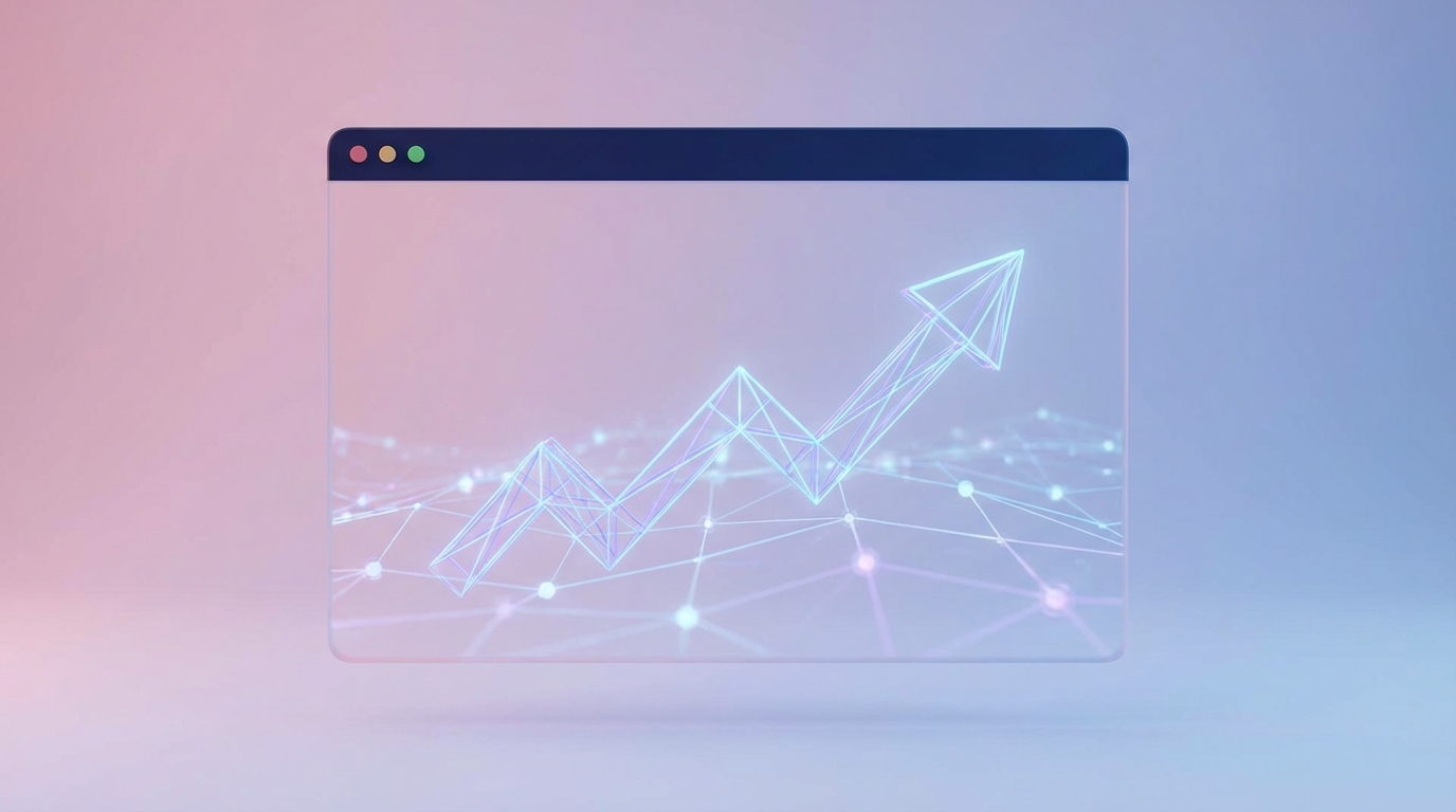 Upward trending graph over a technology roadmap representing post-close value creation
